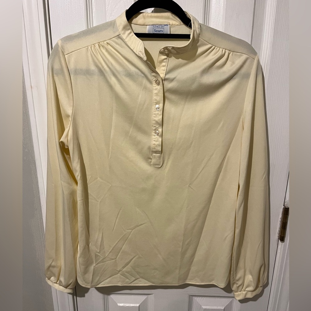 Vintage Sears knit long sleeve shirt, size small/medium